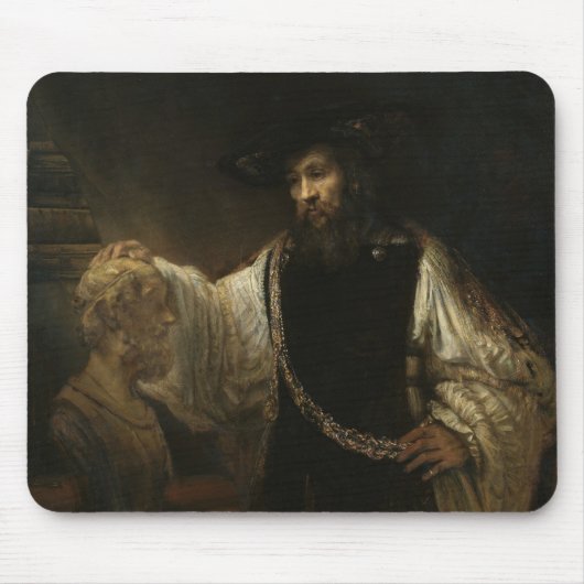 Aristoteles (384-322 voor Christus) met een buste Muismat (Voorkant)