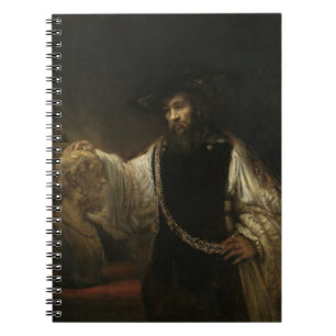 Aristoteles (384-322 voor Christus) met een buste Notitieboek