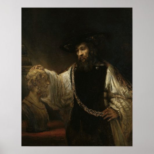 Aristoteles (384-322 voor Christus) met een buste  Poster (Voorkant)