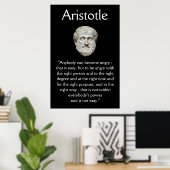 Aristoteles - Anger Management Quote Poster (Thuiskantoor)