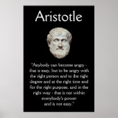 Aristoteles - Anger Management Quote Poster (Voorkant)