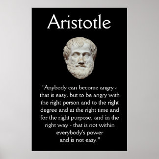 Aristoteles - Anger Management Quote Poster