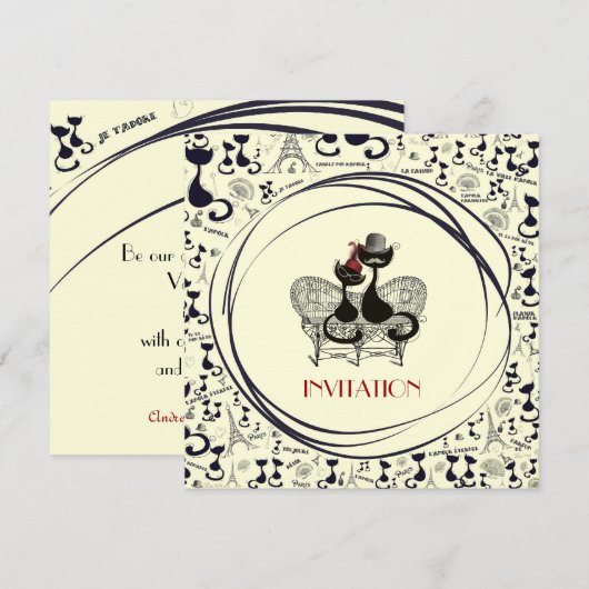 Aristoteles Cat Valentijn - partijuitnodiging Kaart (Voorkant / Achterkant)