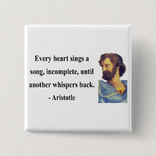 Aristoteles Citaat 3b Vierkante Button 5,1 Cm