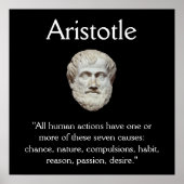 Aristoteles - Citaat menselijk gedrag Poster (Voorkant)