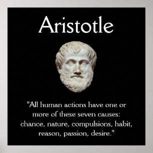 Aristoteles - Citaat menselijk gedrag Poster