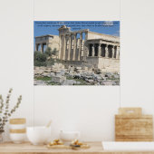 Aristoteles citaat met foto van de Acropolis Poster (Keuken)