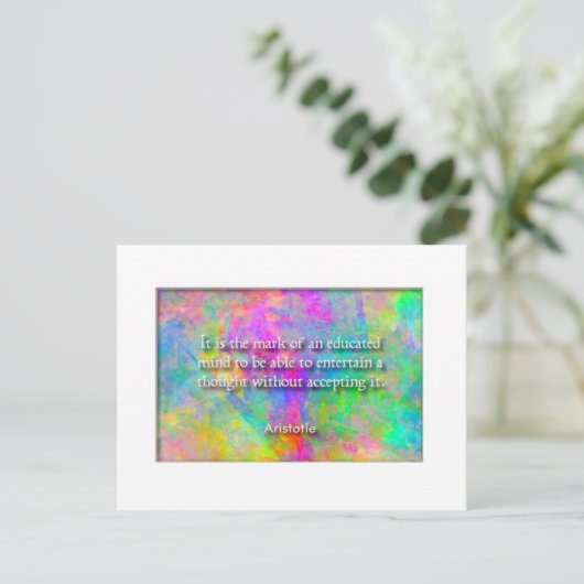 Aristoteles citeert briefkaart (Staand voorkant)