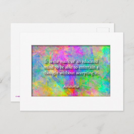Aristoteles citeert briefkaart (Voorkant / Achterkant)
