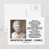 Aristoteles commando van metafoor Mark of Genius Q Briefkaart (Voorkant / Achterkant)