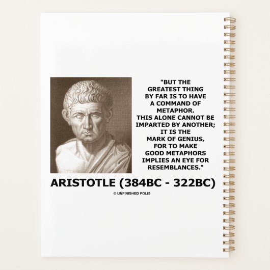 Aristoteles commando van metafoor Mark of Genius Q Planner (Achterkant)