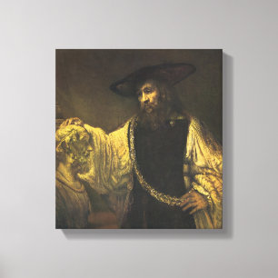 Aristoteles: De borstbeeld van Homerus, 1653 Canvas Afdruk
