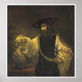 Aristoteles die de buste van Homer overdenkt, 1653 Poster (Voorkant)