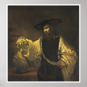 Aristoteles die de buste van Homer overdenkt, 1653 Poster