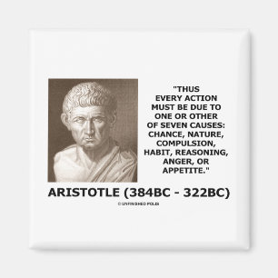 Aristoteles Elke actie één van zeven veroorzaakt Magneet