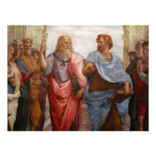 Aristoteles en Plato van Rafaël Foto Afdruk