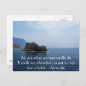 Aristoteles Excellence Quotation Briefkaart (Voorkant / Achterkant)