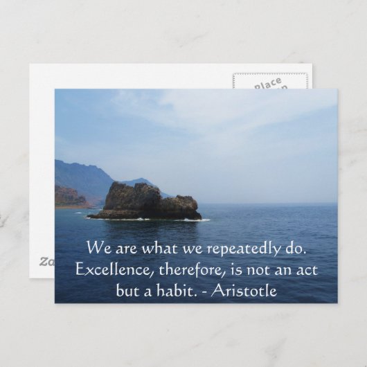 Aristoteles Excellence Quotation Briefkaart (Voorkant / Achterkant)