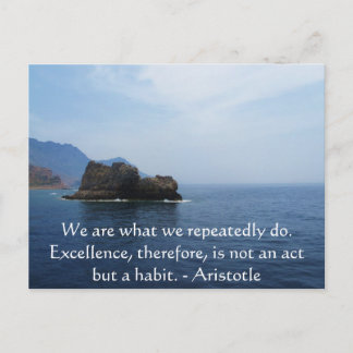Aristoteles Excellence Quotation Briefkaart