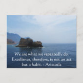 Aristoteles Excellence Quotation Briefkaart (Voorkant)