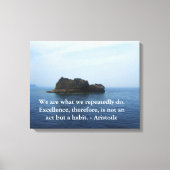 Aristoteles Excellence Quotation Canvas Afdruk (Voorkant)