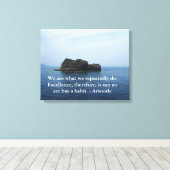 Aristoteles Excellence Quotation Canvas Afdruk (Insitu (Houten vloer))