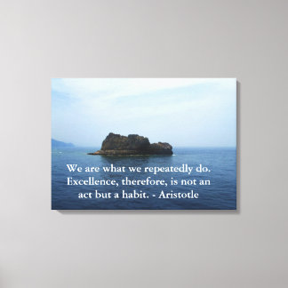 Aristoteles Excellence Quotation Canvas Afdruk