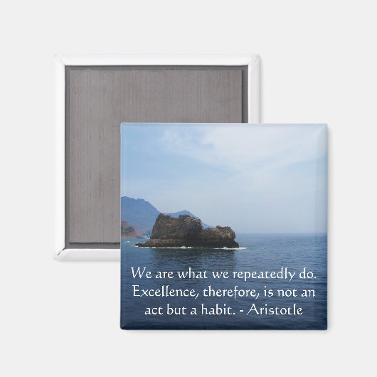 Aristoteles Excellence Quotation Magneet (Voorkant / Achterkant)