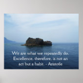 Aristoteles Excellence Quotation Poster (Voorkant)