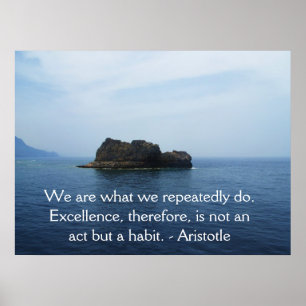 Aristoteles Excellence Quotation Poster