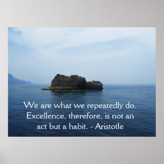 Aristoteles Excellence Quotation Poster