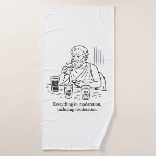 Aristoteles' Gids voor Matigheid Badhanddoek