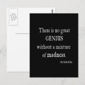 Aristoteles Grote Geniuswaanzin Briefkaart (Voorkant / Achterkant)