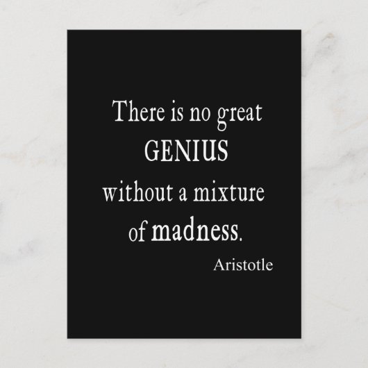 Aristoteles Grote Geniuswaanzin Briefkaart (Voorkant)