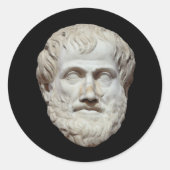 Aristoteles Head Sculpture Ronde Sticker (Voorkant)