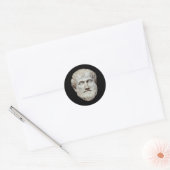 Aristoteles Head Sculpture Ronde Sticker (Envelop)
