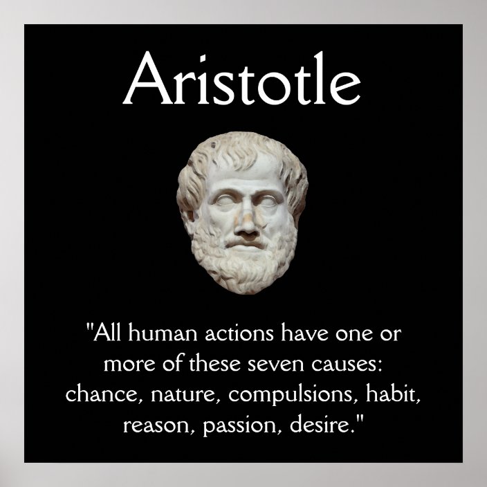 Aristoteles het Menselijke Citaat van het Gedrag Poster Aristoteles het Menselijke Citaat van het Gedrag Poster