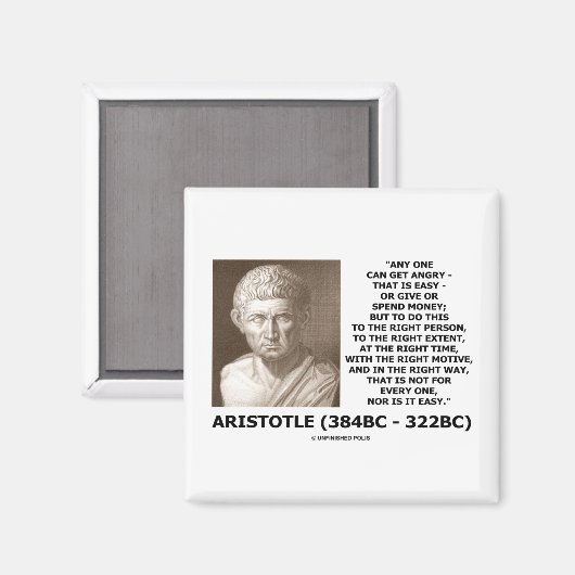 Aristoteles iedereen kan boze tijd krijgen magneet (Voorkant / Achterkant)