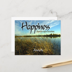 Aristoteles Inspirerend citaat "Geluk" Briefkaart