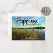 Aristoteles Inspirerend citaat "Geluk" Notitiekaartje (Voorkant / Achterkant in situ)