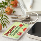 Aristoteles Inspirerend citaat "Geluk" Sleutelhanger (Voorkant Rechts)