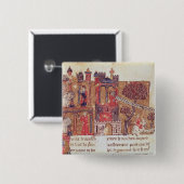 Aristoteles instrueert Alexander de Grote in Vierkante Button 5,1 Cm (Voorkant /achterkant)