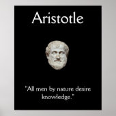 Aristoteles - Knowledge Quote Poster (Voorkant)