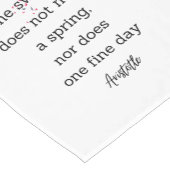 Aristoteles lente citaat decoratie voor thuis korte tafelloper (Hoek)