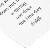 Aristoteles lente citaat decoratie voor thuis korte tafelloper (Hoek)