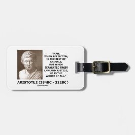 Aristoteles-Man Geperfectioneerde wet op beste die Bagagelabel