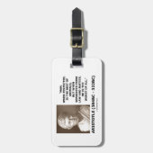 Aristoteles-Man Geperfectioneerde wet op beste die Bagagelabel (Voorkant verticaal)