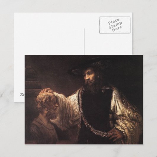 Aristoteles met een buste van Homer Briefkaart (Voorkant / Achterkant)