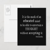  Aristoteles Onderwezen gedachtewisseling Briefkaart (Voorkant / Achterkant)