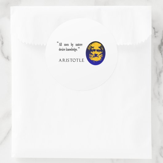 Aristoteles over kennis stickers (Tas)
